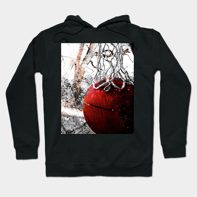 Basketball art vs 5- basketball artwork and net Hoodie by takumipark